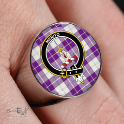 Scottish Dunlop Dress Modern Clan Tartan Ring - Crest Classic Scottish Plaid Tartan Plaid