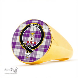 Scottish Dunlop Dress Modern Clan Tartan Ring - Crest Classic Scottish Plaid Tartan Plaid