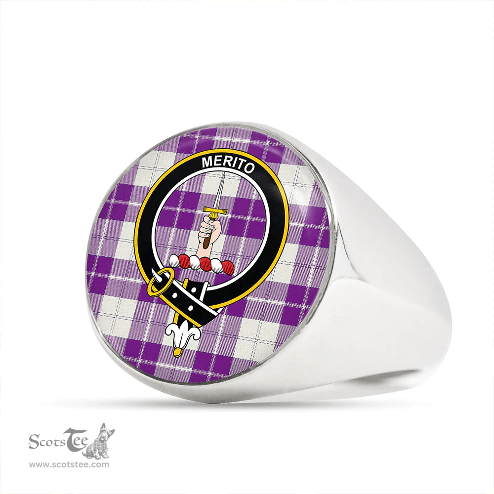 Scottish Dunlop Dress Modern Clan Tartan Ring - Crest Classic Scottish Plaid Tartan Plaid
