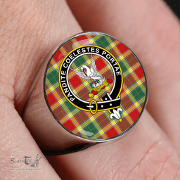 Scottish Gibson (Gibbs) Modern Clan Tartan Ring - Crest Classic Scottish Plaid Tartan Plaid