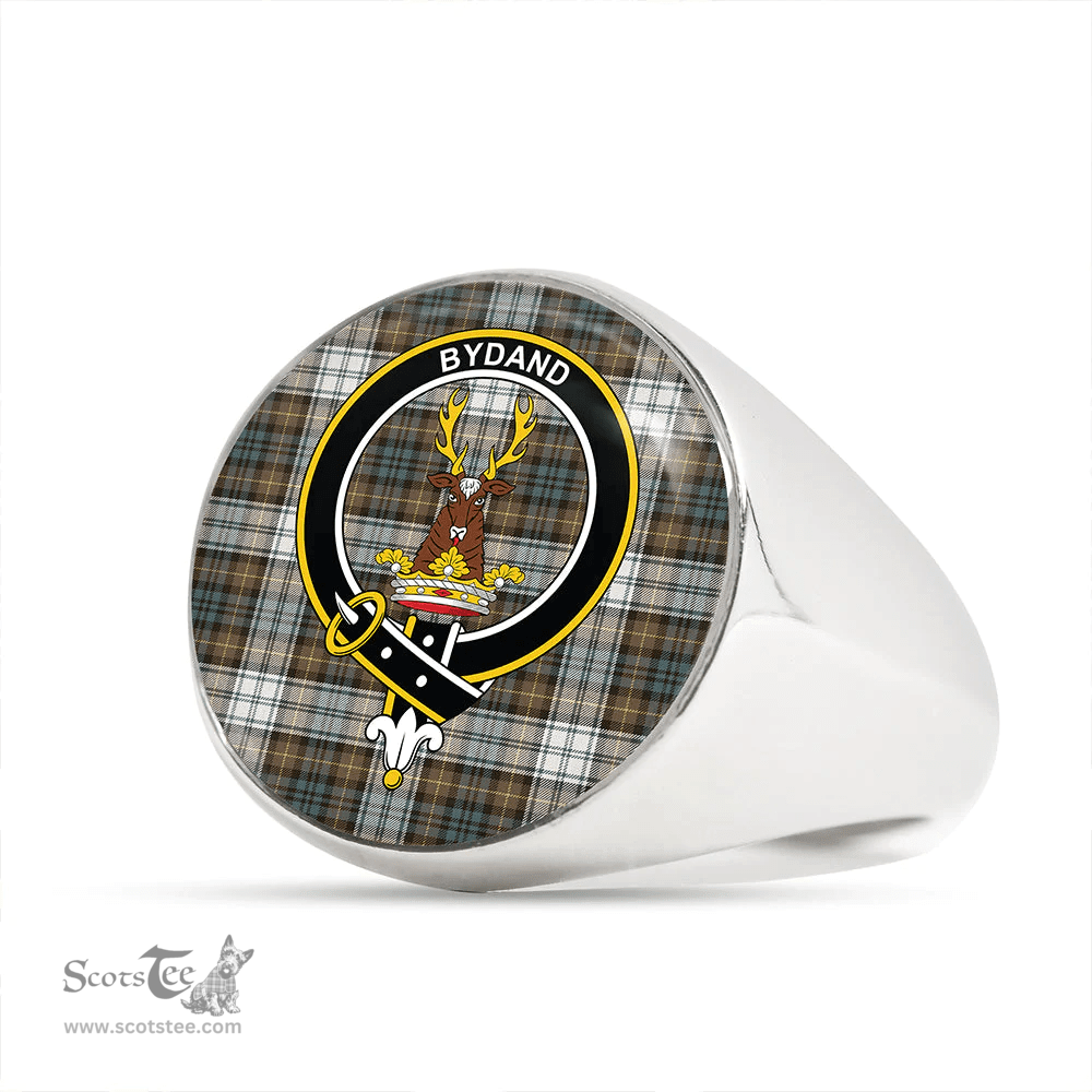 Scottish Gordon Dress Weathered Clan Tartan Ring - Crest Classic Scottish Plaid Tartan Plaid