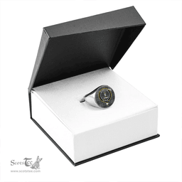 Scottish Erskine Hunting Weathered Clan Tartan Ring - Crest Classic Scottish Plaid Tartan Plaid