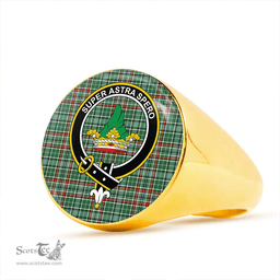 Scottish Gayre Dress Ancient Clan Tartan Ring - Crest Classic Scottish Plaid Tartan Plaid