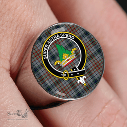 Scottish Gayre Hunting Modern Clan Tartan Ring - Crest Classic Scottish Plaid Tartan Plaid
