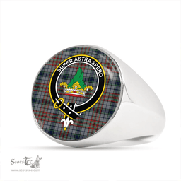Scottish Gayre Hunting Modern Clan Tartan Ring - Crest Classic Scottish Plaid Tartan Plaid