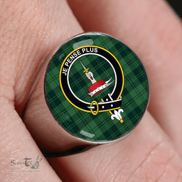 Scottish Erskine Hunting Modern Clan Tartan Ring - Crest Classic Scottish Plaid Tartan Plaid