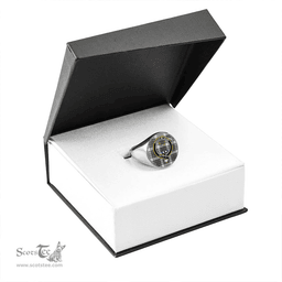 Scottish Forbes Dress Weathered Clan Tartan Ring - Crest Classic Scottish Plaid Tartan Plaid