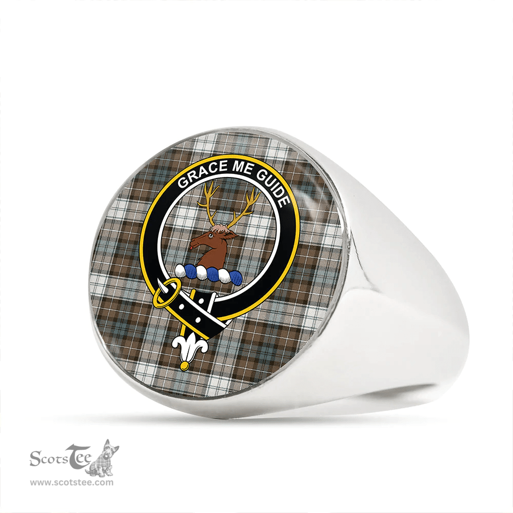 Scottish Forbes Dress Weathered Clan Tartan Ring - Crest Classic Scottish Plaid Tartan Plaid