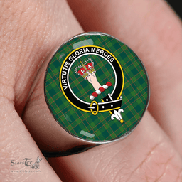 Scottish Donachie of Brochloch Hunting Modern Clan Tartan Ring - Crest Classic Scottish Plaid Tartan Plaid