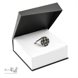 Scottish Dunlop Hunting Ancient Clan Tartan Ring - Crest Classic Scottish Plaid Tartan Plaid