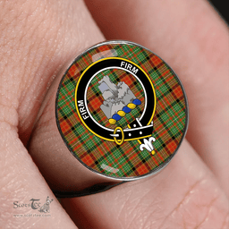 Scottish Dalrymple of Castleton #2 Ancient Clan Tartan Ring - Crest Classic Scottish Plaid Tartan Plaid