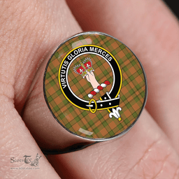 Scottish Donachie of Brockloch Hunting Modern Clan Tartan Ring - Crest Classic Scottish Plaid Tartan Plaid