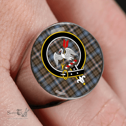 Scottish Gammell Weathered Clan Tartan Ring - Crest Classic Scottish Plaid Tartan Plaid