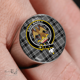 Scottish Drummond (Clans Originaux) Grey Modern Clan Tartan Ring - Crest Classic Scottish Plaid Tartan Plaid