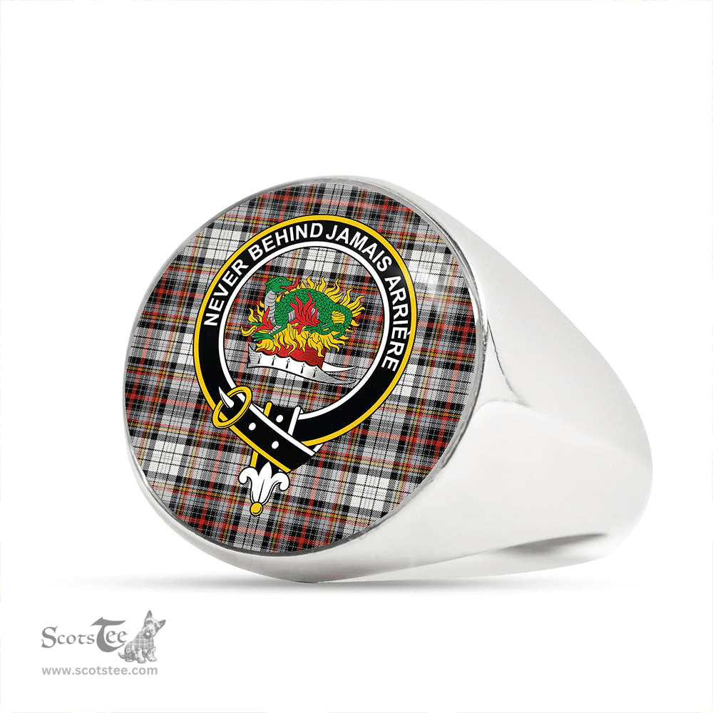 Scottish Douglas Dress Ancient Clan Tartan Ring - Crest Classic Scottish Plaid Tartan Plaid