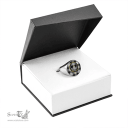 Scottish Dunlop Hunting Modern Clan Tartan Ring - Crest Classic Scottish Plaid Tartan Plaid