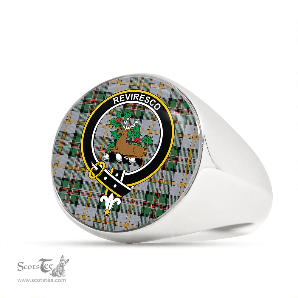 Scottish Dinwoodie Modern Clan Tartan Ring - Crest Classic Scottish Plaid Tartan Plaid