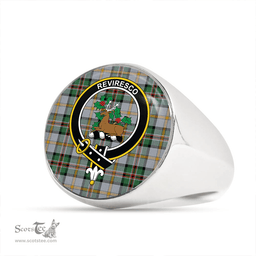 Scottish Dinwoodie Modern Clan Tartan Ring - Crest Classic Scottish Plaid Tartan Plaid