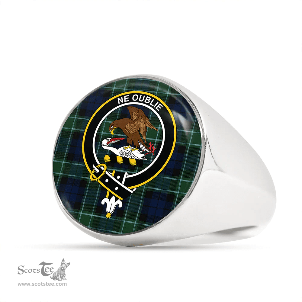 Scottish Graham of Menteith #2 Clan Tartan Ring - Crest Classic Scottish Plaid Tartan Plaid