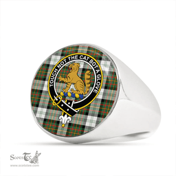 Scottish Gillies Green Dress Dance Clan Tartan Ring - Crest Classic Scottish Plaid Tartan Plaid