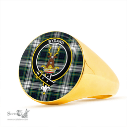 Scottish Gordon Dress Modern Clan Tartan Ring - Crest Classic Scottish Plaid Tartan Plaid