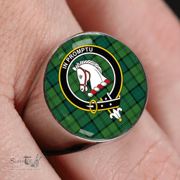Scottish Dunbar Hunting Modern Clan Tartan Ring - Crest Classic Scottish Plaid Tartan Plaid