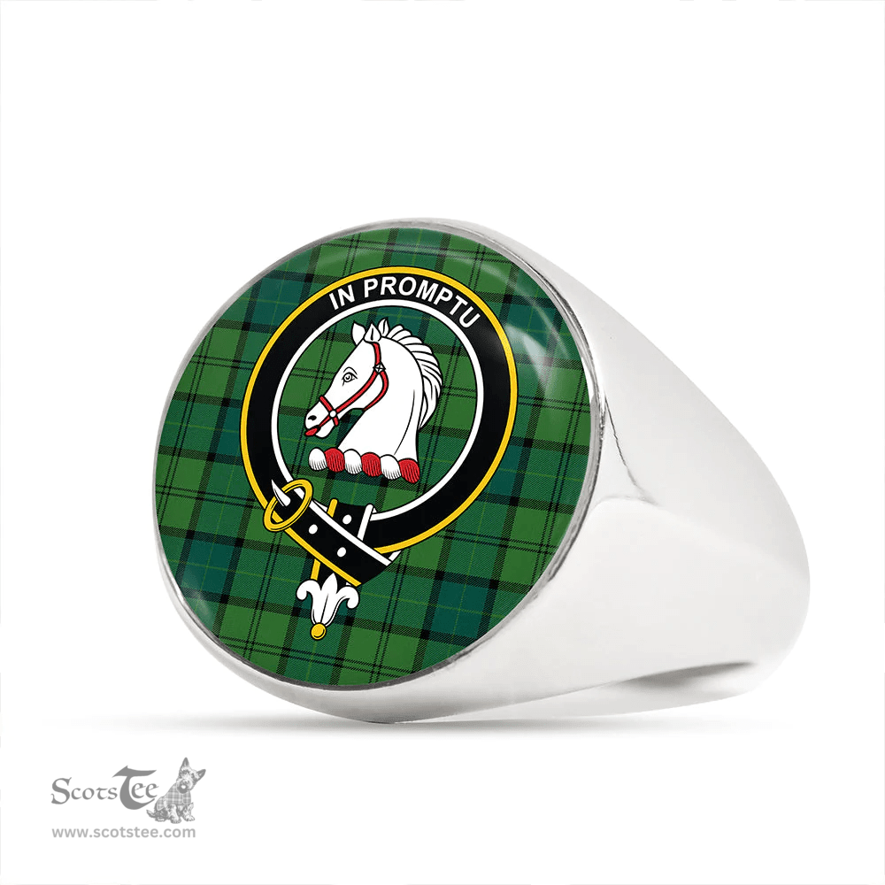 Scottish Dunbar Hunting Modern Clan Tartan Ring - Crest Classic Scottish Plaid Tartan Plaid