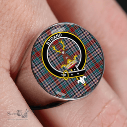 Scottish Gordon Red (1819) (Gordon Old Huntly) Modern Clan Tartan Ring - Crest Classic Scottish Plaid Tartan Plaid