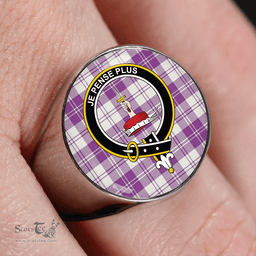 Scottish Erskine Dress Purple Clan Tartan Ring - Crest Classic Scottish Plaid Tartan Plaid