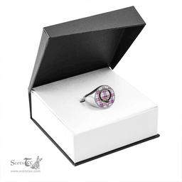 Scottish Erskine Dress Purple Clan Tartan Ring - Crest Classic Scottish Plaid Tartan Plaid