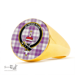 Scottish Erskine Dress Purple Clan Tartan Ring - Crest Classic Scottish Plaid Tartan Plaid