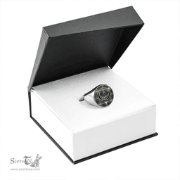 Scottish Davidson of Tulloch Dress Modern Clan Tartan Ring - Crest Classic Scottish Plaid Tartan Plaid