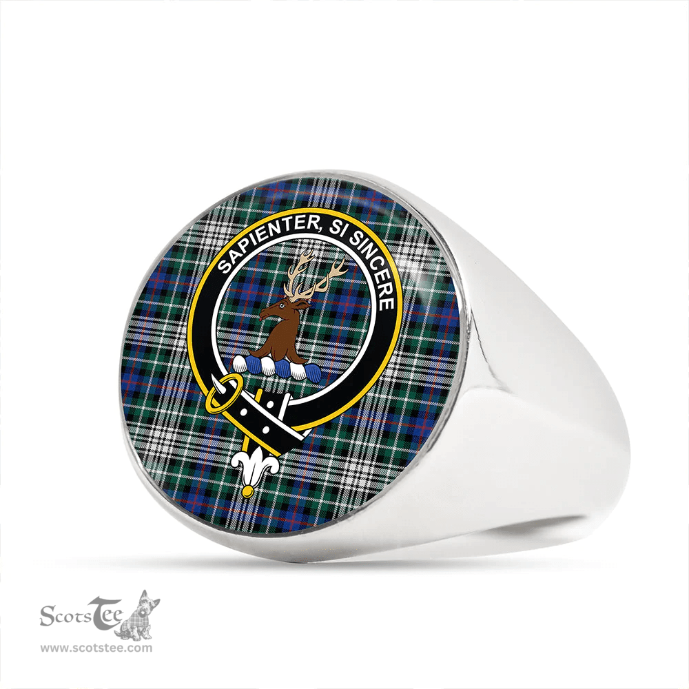 Scottish Davidson of Tulloch Dress Modern Clan Tartan Ring - Crest Classic Scottish Plaid Tartan Plaid