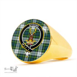 Scottish Gordon Dress Ancient Clan Tartan Ring - Crest Classic Scottish Plaid Tartan Plaid