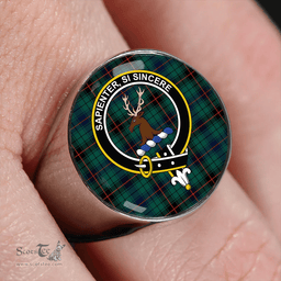 Scottish Davidson (Vestiarium Scoticum) Modern Clan Tartan Ring - Crest Classic Scottish Plaid Tartan Plaid
