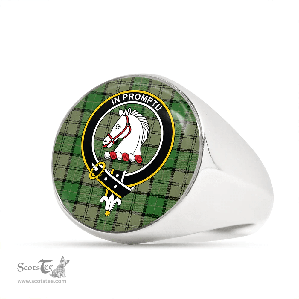 Scottish Dunbar Hunting Ancient Clan Tartan Ring - Crest Classic Scottish Plaid Tartan Plaid