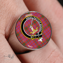 Scottish Lumsden of Clova Ancient Clan Tartan Ring - Crest Classic Scottish Plaid Tartan Plaid