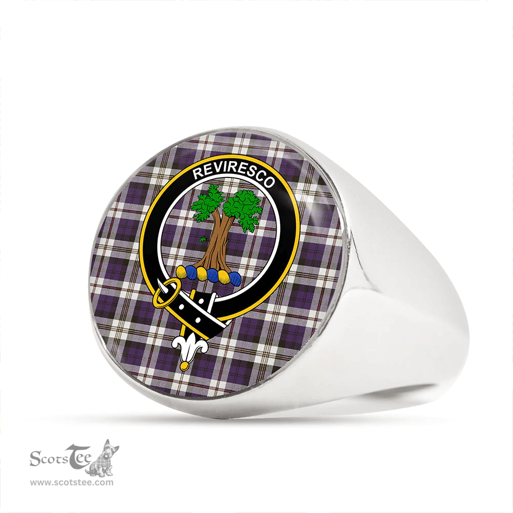 Scottish MacEwan Dress Arisaid Weathered Clan Tartan Ring - Crest Classic Scottish Plaid Tartan Plaid