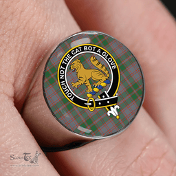 Scottish MacPherson of Glentruim Ancient Clan Tartan Ring - Crest Classic Scottish Plaid Tartan Plaid