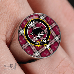 Scottish Nisbet Dress Rose (Nisbit Dress Rose) Modern Clan Tartan Ring - Crest Classic Scottish Plaid Tartan Plaid