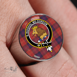 Scottish MacEdward (MacGregor Hastie) Weathered Clan Tartan Ring - Crest Classic Scottish Plaid Tartan Plaid