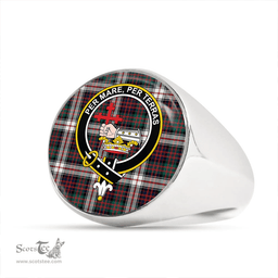 Scottish MacDonald Dress (Donald Dress) Clan Tartan Ring - Crest Classic Scottish Plaid Tartan Plaid