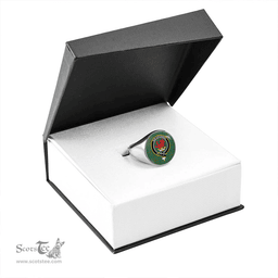 Scottish Moncrieffe of Atholl Ancient Clan Tartan Ring - Crest Classic Scottish Plaid Tartan Plaid