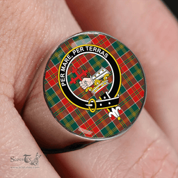 Scottish MacDonald of Kingsburgh (Donald of Kingsburgh) Modern Clan Tartan Ring - Crest Classic Scottish Plaid Tartan Plaid