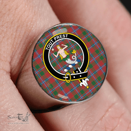 Scottish Murray of Abercairney Portrait (Murray of Abercairney; Portrait) Ancient Clan Tartan Ring - Crest Classic Scottish Plaid Tartan Plaid