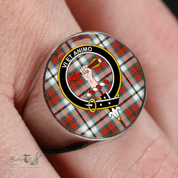 Scottish MacCulloch 1746 Dress Ancient Clan Tartan Ring - Crest Classic Scottish Plaid Tartan Plaid