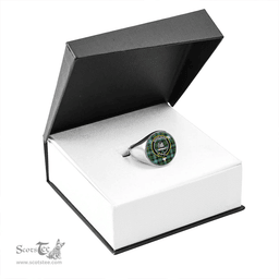 Scottish MacNeil of Barra (MacNeil/MacNeill) Ancient Clan Tartan Ring - Crest Classic Scottish Plaid Tartan Plaid