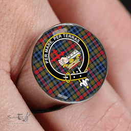 Scottish MacDonald of P.E. Island (Donald of P.E. Island) Modern Clan Tartan Ring - Crest Classic Scottish Plaid Tartan Plaid
