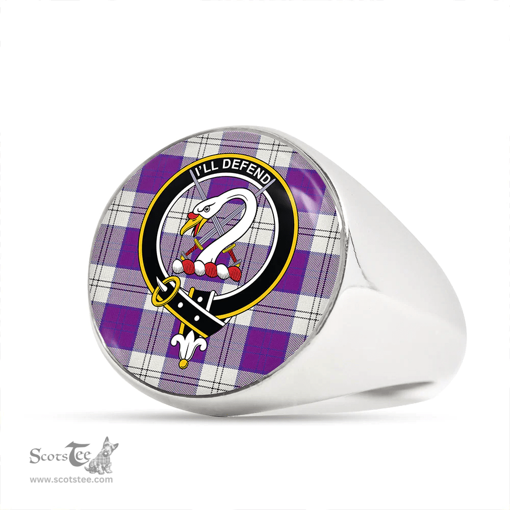 Scottish Lennox Dress Dance Purple Clan Tartan Ring - Crest Classic Scottish Plaid Tartan Plaid