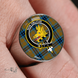 Scottish MacTavish Hunting Modern Clan Tartan Ring - Crest Classic Scottish Plaid Tartan Plaid